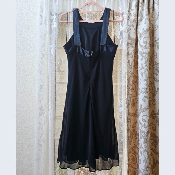 Scarlett Nite Beaded Halter Mini Dress, 14, Black - Picture 2 of 10